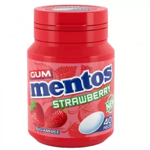 آدامس بشکه ای توت فرنگی منتوس 56 گرم Mentos