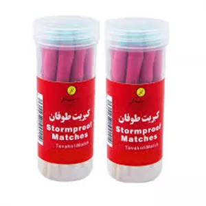 کبریت مسافرتی.کمپینگ.توکلی مدل طوفان ضد آب.مقاوم دربرابرباد(مجموعه 2 عددی)