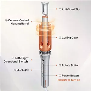 دستگاه کرلی مو اتوماتیک چرخشی شیگلم سایز 35