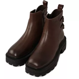 نیم بوت چرمی روزمره زنانه Delsa Bootie MC رنگ French Roast 41