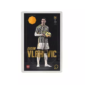 سکه طلا 18 عیار مدوپد (سوت) مدل VLAHOVIC طرح فوتبالی 2025 کد SO10120 0.03 گرم 