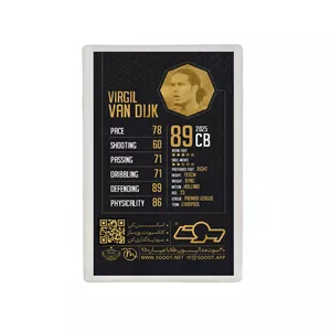 سکه طلا 18 عیار مدوپد (سوت) مدل Virgil van dijk طرح فوتبالی 2025 کد SO10119 0.03 گرم 