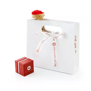 گوشواره طلا زنانه - طرح سولیتر نگین قرمز - کد 75577 - وزن 1.14 