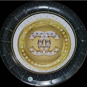 پیشدستی یکبارمصرف کاغذی بشقاب تم گوچی
