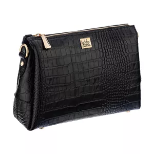 کیف دوشی زنانه رویال چرم کد W77.1 مشکی