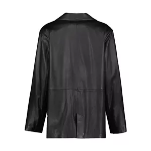 کت چرم زنانه چرم مشهد مدل B0488-001-46 رنگ مشکی 42