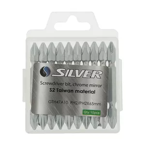 سری پیچ گوشتی دوطرفه سیلور مدل GTH47A10PH2 بسته 10 عددی | استیل