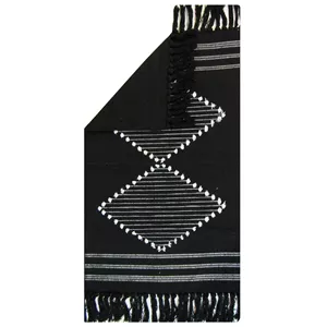 آناشید گلیم 60x90 طرح لوزی مشکی