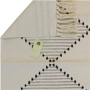 آناشید گلیم 60x90 طرح لوزی سفید
