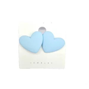 گوشواره طرح قلب آبی