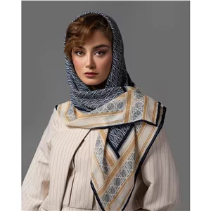 روسری نخی راه راه 2243 لئونارد سبز تیره