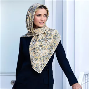روسری نخی ژاکارد 2106 لئونارد عسلی