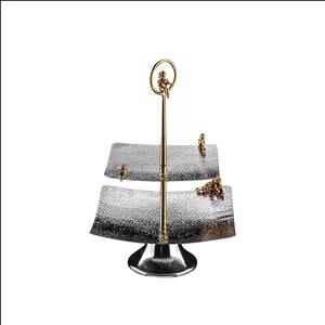 شیرینی خوری دو طبقه گلد کیش مدل انجل کد GK806113 