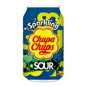 نوشیدنی گازدار ترش با طعم بلوبری چوپاچوپس 345 میل chupa chups