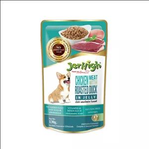 پوچ مخصوص سگ برند جرهای با طعم مرغ و اردک رست شده ژله ای