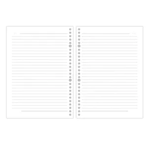 کاغذ کلاسور پدیده نقش مدل 26 حلقه طرح کالکشن بسته 400 عددی سفید