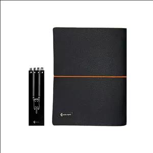 دفتر کلاسوری پدیده نقش مدل تاتامی mini bell به همراه دفتر یادداشت سرمه ای روشن