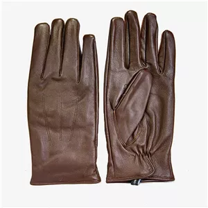 دستکش مردانه چرم مشهد مدل R0540 سبز ارتشی سایز 9