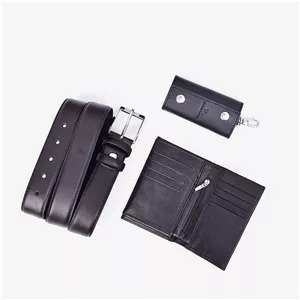 ست هدیه مردانه چرم مشهد مدل U0010 مشکی 44