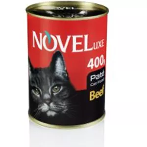 کنسرو گربه نوول لوکس پته وزن 400 گرم با طعم گوشت Novel pate cat food beef