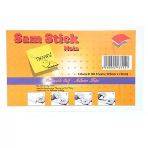 استیک نوت سام 75*125 میلیمتر صد برکی رنگی