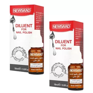 محلول رقیق کننده لاک ناخن نیوساد مدل DILUENT2 حجم 18 میلی لیتر مجموعه 2 عددی | گارانتی اصالت و سلامت فیزیکی کالا