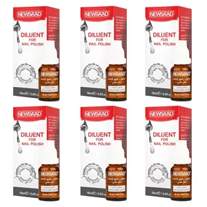 محلول رقیق کننده لاک ناخن نیوساد مدل DILUENT6 حجم 18 میلی لیتر مجموعه 6 عددی | گارانتی اصالت و سلامت فیزیکی کالا