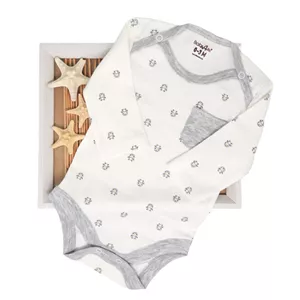 زیر دکمه دار آستین بلند نوزاد طرح پنگوئن بیبی فورلایف Baby4life ۳ تا ۶ ماهگی