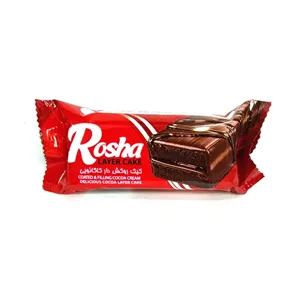 کیک اسفنجی کاکائویی لایه ای با کرم کاکائو Rosha cake نظری