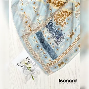 روسری سوپر نخ 2278 آبی روشن