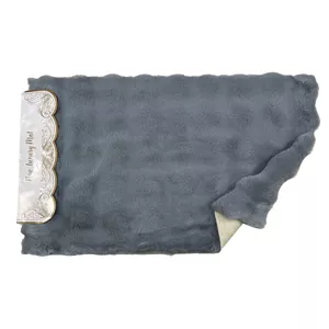 زیرپایی حمام پادری خزخرگوشی موجی شانل مدل 11197562147 رنگ طوسی روشن 