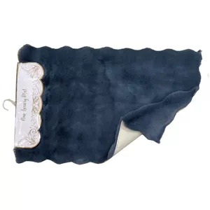 زیرپایی حمام پادری خزخرگوشی موجی شانل مدل 11198523654 رنگ طوسی تیره 