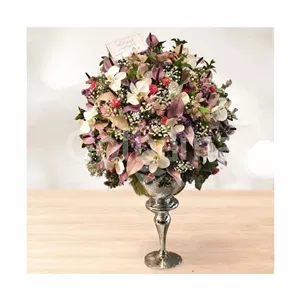 جام گل آنتریوم آلسترمریا صورتی و ارکیده
