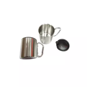 لیوان دوجداره کارابین‌دار درب دار