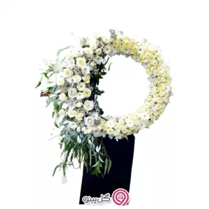 تاج گل حلقه ای ترحیم نور - گلپینو