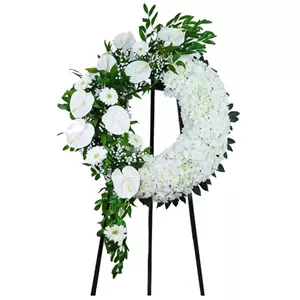 تاج گل طبیعی حلقه ای دلنشین گلپینو