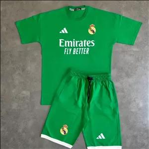 ست تیشرت شلوارک رئال سبز 3XL