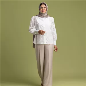 شومیز زنانه برنس آرمینا سفید 42