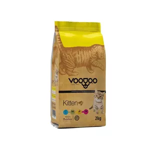 غذای خشک بچه گربه وودو Voodoo kitten وزن ۲ کیلوگرم