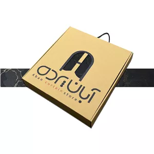 پرده آماده آبان پرده مخمل طلاکوب مشکی