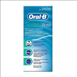 نخ دندان superfloss مخصوص دندان های ارتودنسی شده اورال بی بسته 50 عددی