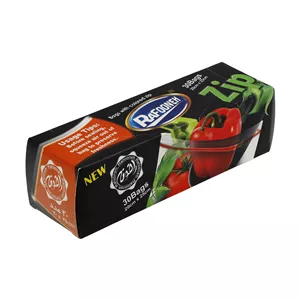 کیسه زیپ دار سایز متوسط 25×20 رافونه ۳۰ عددی
