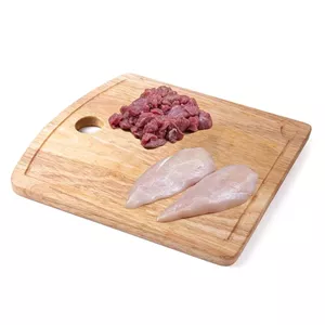 پک 500 گرم گوشت گوسفندی خورشتی و یک کیلو سینه مرغ بدون استخوان