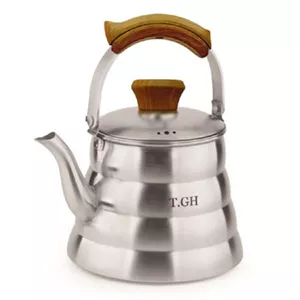 کتری لوله ای 2.5 لیتری کف چدن دسته چوبی کد 30607