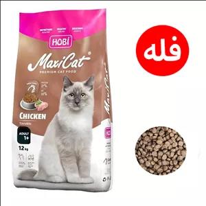 غذای خشک گربه هوبی پرمیوم طعم مرغ 1 کیلوگرم فله