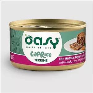 کنسرو گربه بالغ اوزی ایتالیا مدل پته میکس اردک و جگر و سبزیجات وزن 85 گرم