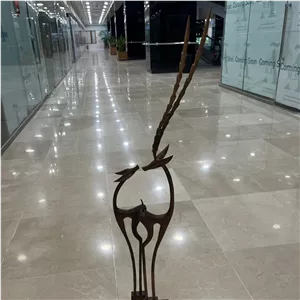 مجسمه غزال جفت چوبی