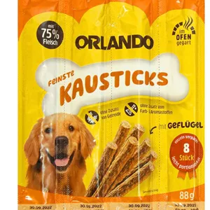 تشویقی سگ اورلاندو با طعم مرغ 8عددی