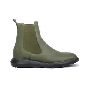 نیم بوت مردانه چرم مشهد مدل J6202 سبز ارتشی 44