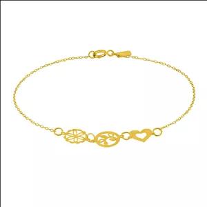 دستبند طلا 18 عیار اقلیمه کد DT1763.0.66